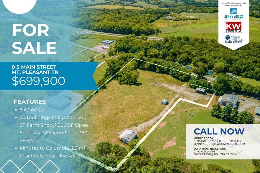 1081 S Main St, Mount Pleasant, TN à vendre - Photo de l’immeuble – Image 1 sur 1