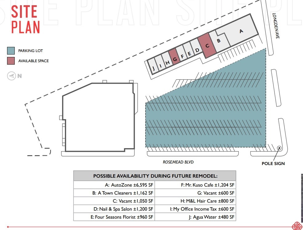 6300-6340 Rosemead Blvd, Temple City, CA à louer Plan de site– Image 1 sur 1