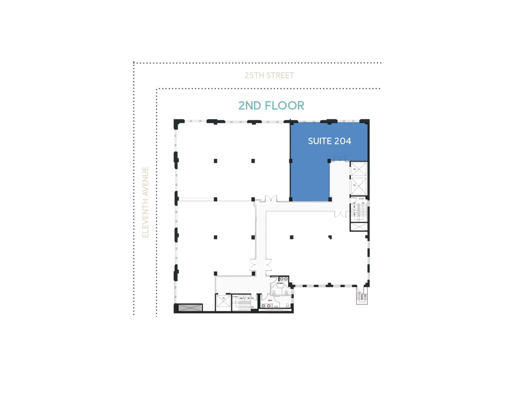 210 Eleventh Ave, New York, NY à louer Plan d’étage– Image 1 sur 5