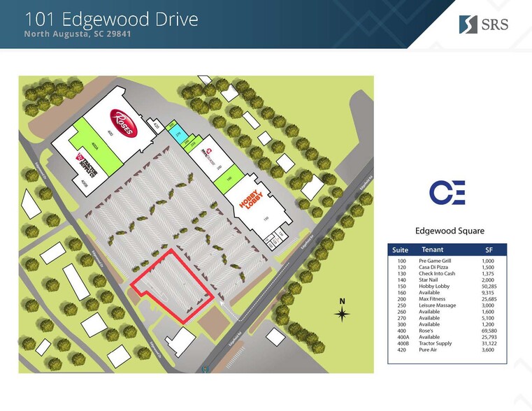 101 Edgefield Rd, North Augusta, SC à vendre - Plan de site – Image 3 sur 4