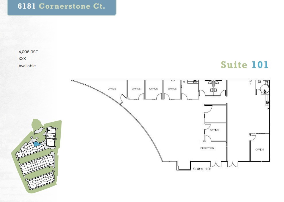 6185 Cornerstone Ct E, San Diego, CA à louer Plan d’étage– Image 1 sur 1