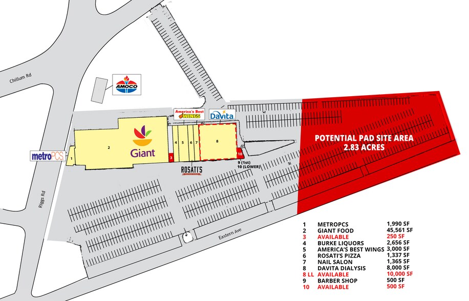 5735-5815 Eastern Ave, Hyattsville, MD à louer - Plan de site – Image 2 sur 6