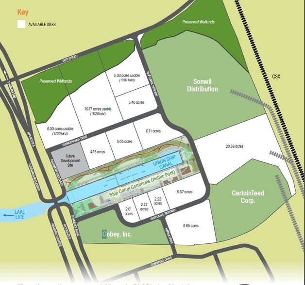 80 Ship Canal Pky, Buffalo, NY à vendre - Plan de site – Image 2 sur 2
