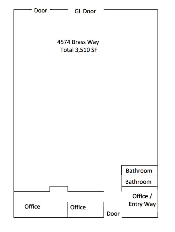 4570-4576 Brass Way, Dallas, TX à louer Plan d’étage– Image 1 sur 1