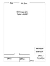 4570-4576 Brass Way, Dallas, TX à louer Plan d’étage– Image 1 sur 1