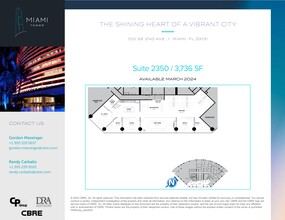 100 SE 2nd St, Miami, FL à louer Plan de site– Image 1 sur 1