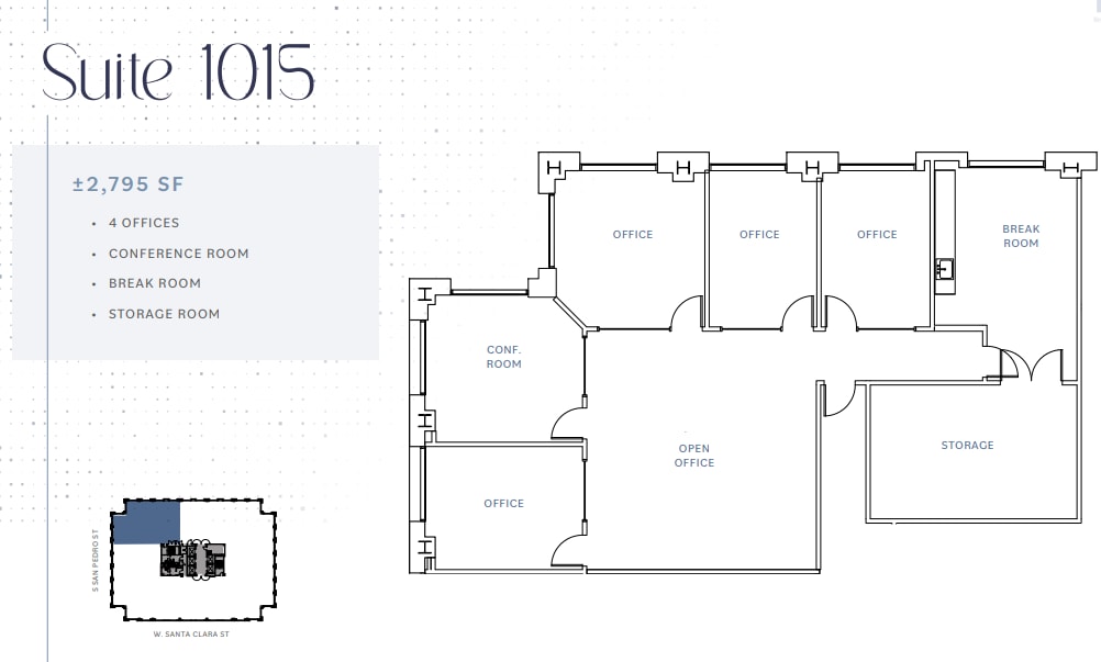 160 W Santa Clara St, San Jose, CA à louer Plan d’étage– Image 1 sur 1