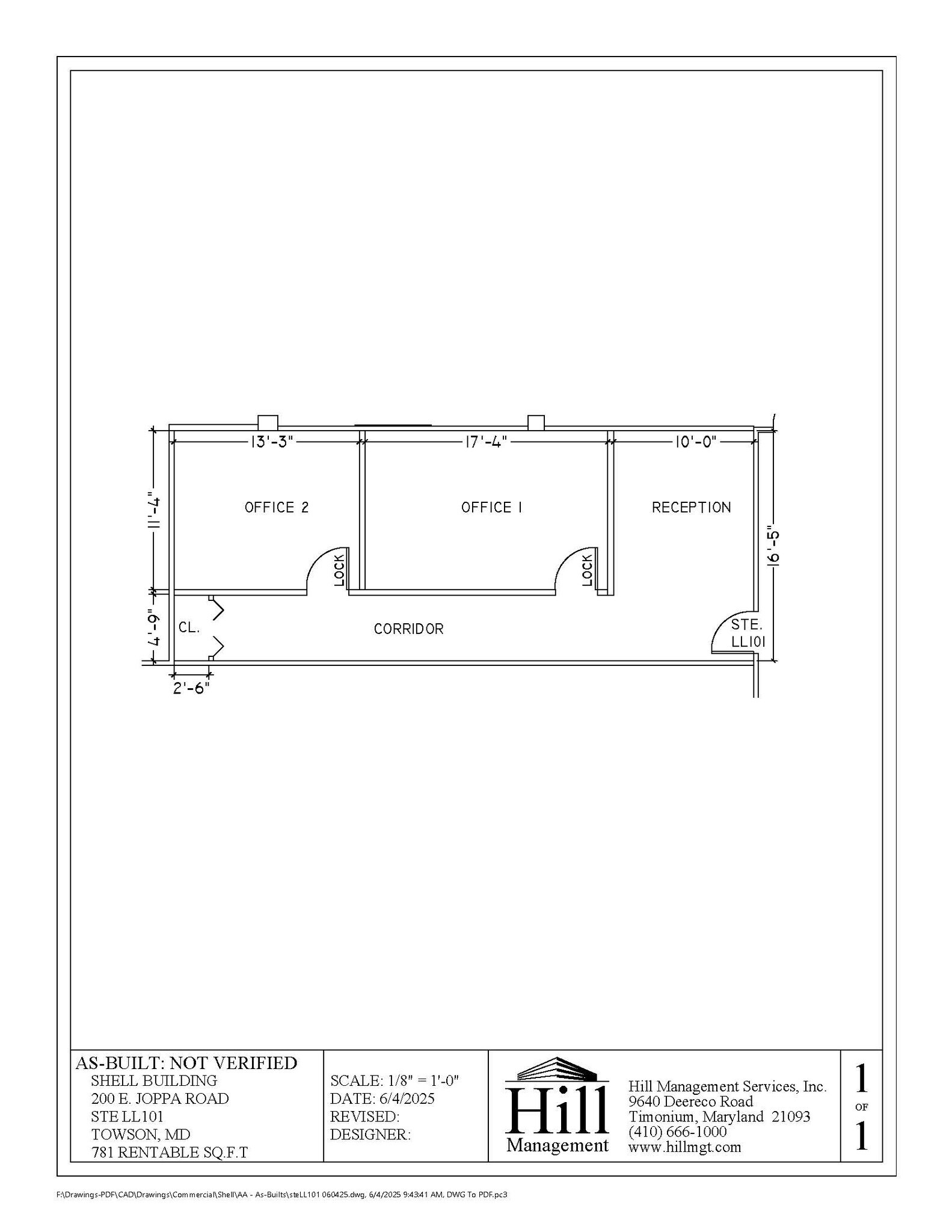 200 E Joppa Rd, Towson, MD à louer Plan d’étage– Image 1 sur 1
