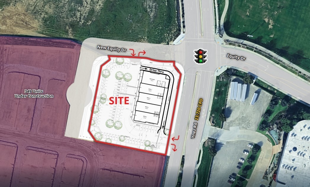 SWQ Ynez Rd & Equity Dr, Temecula, CA à louer Aérien– Image 1 sur 3