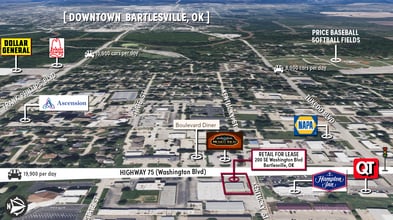 200 SE Washington Blvd, Bartlesville, OK - VUE AÉRIENNE vue de carte