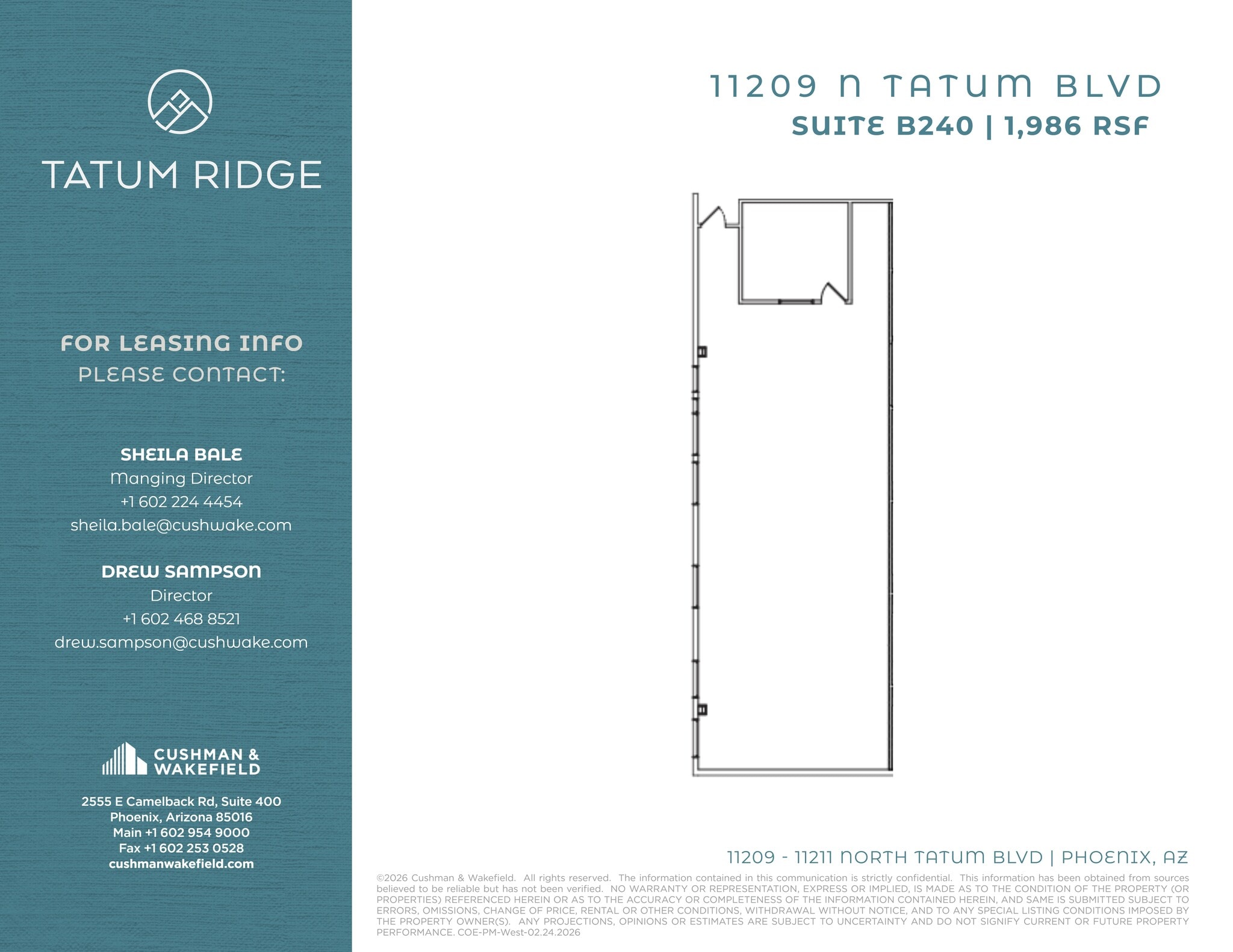 11209 N Tatum Blvd, Phoenix, AZ à louer Plan de site– Image 1 sur 1
