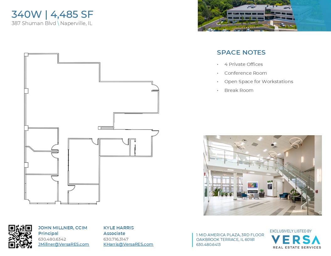 387 Shuman Blvd, Naperville, IL à louer Plan d’étage– Image 1 sur 1