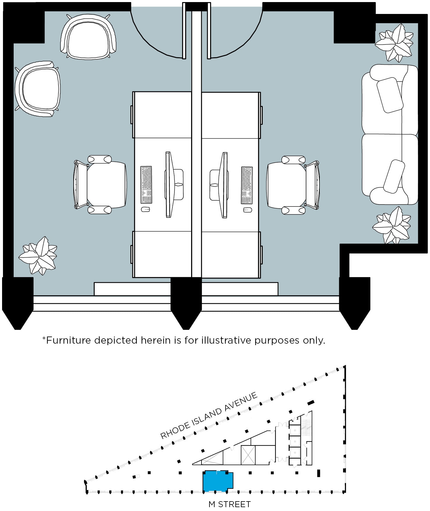 1730 Rhode Island Ave NW, Washington, DC à louer Plan d’étage– Image 1 sur 7