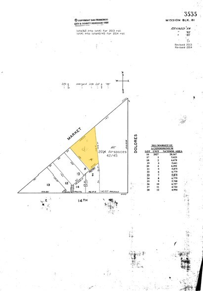 2027-2029 Market St, San Francisco, CA à vendre - Plan cadastral – Image 2 sur 20