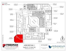 34505 W 12 Mile Rd, Farmington Hills, MI à louer Plan d’étage– Image 2 sur 2