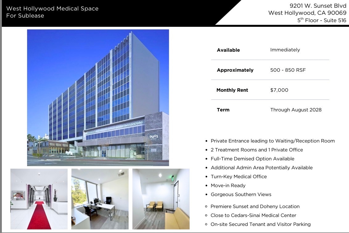 9201 W Sunset Blvd, West Hollywood, CA à louer Photo intérieure– Image 1 sur 1