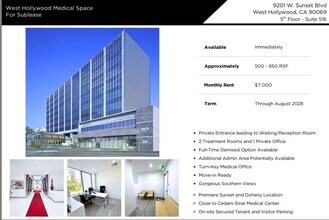 9201 W Sunset Blvd, West Hollywood, CA à louer Photo intérieure– Image 1 sur 1