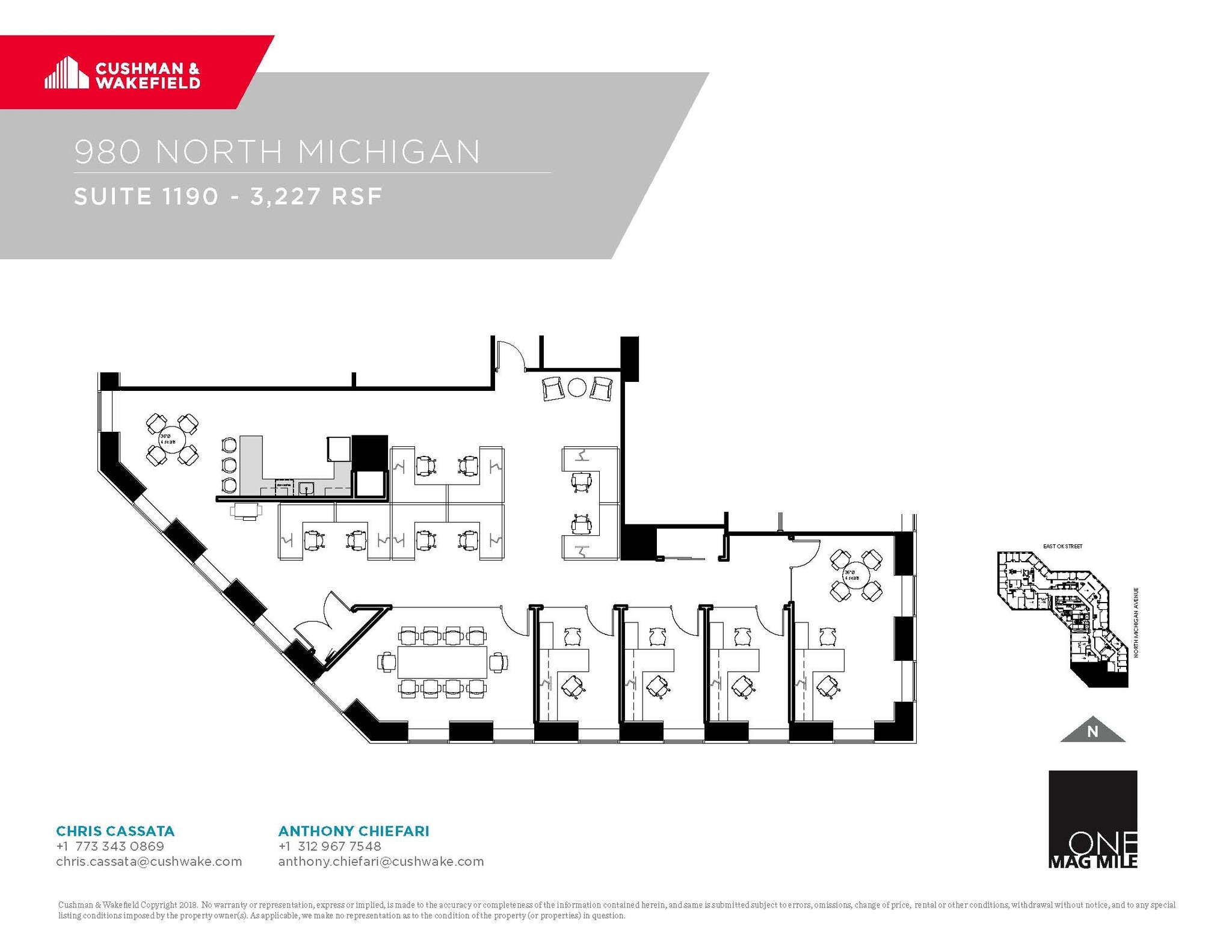 980 N Michigan Ave, Chicago, IL à louer Plan d’étage– Image 1 sur 1