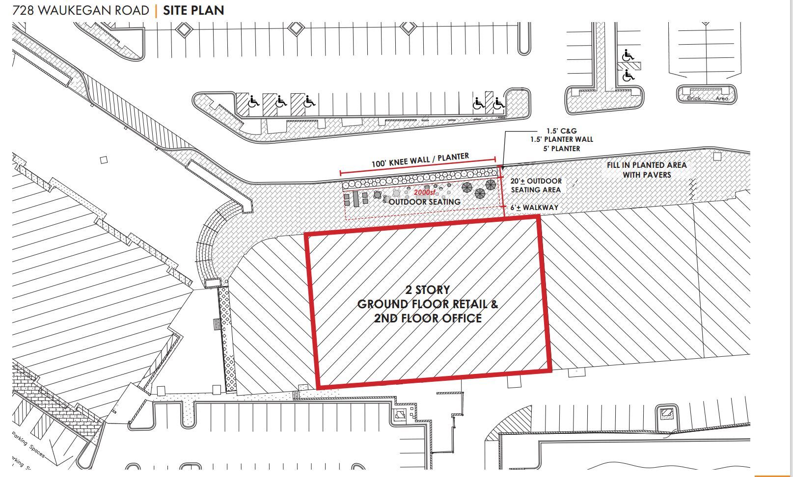 720-730 Waukegan Rd, Deerfield, IL à louer Plan de site– Image 1 sur 2