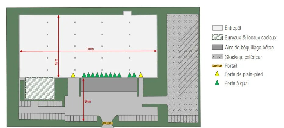 Industriel/Logistique dans Goussainville à louer - Plan d’étage – Image 2 sur 2