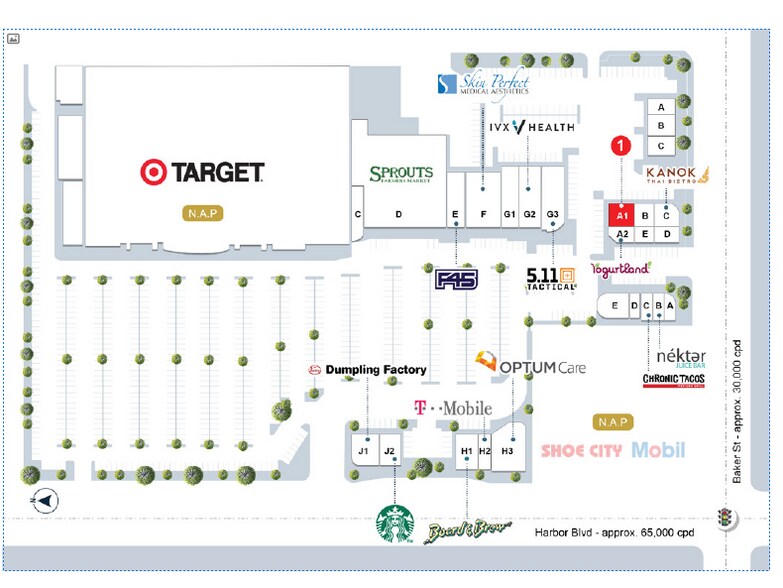 3010-3030 Harbor Blvd, Costa Mesa, CA à louer - Plan de site – Image 2 sur 12