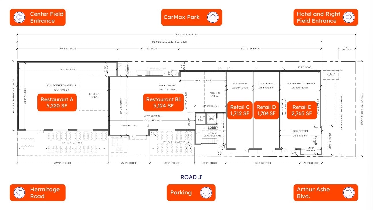 3001 N Arthur Ashe Blvd, Richmond, VA à louer Plan d’étage– Image 1 sur 1