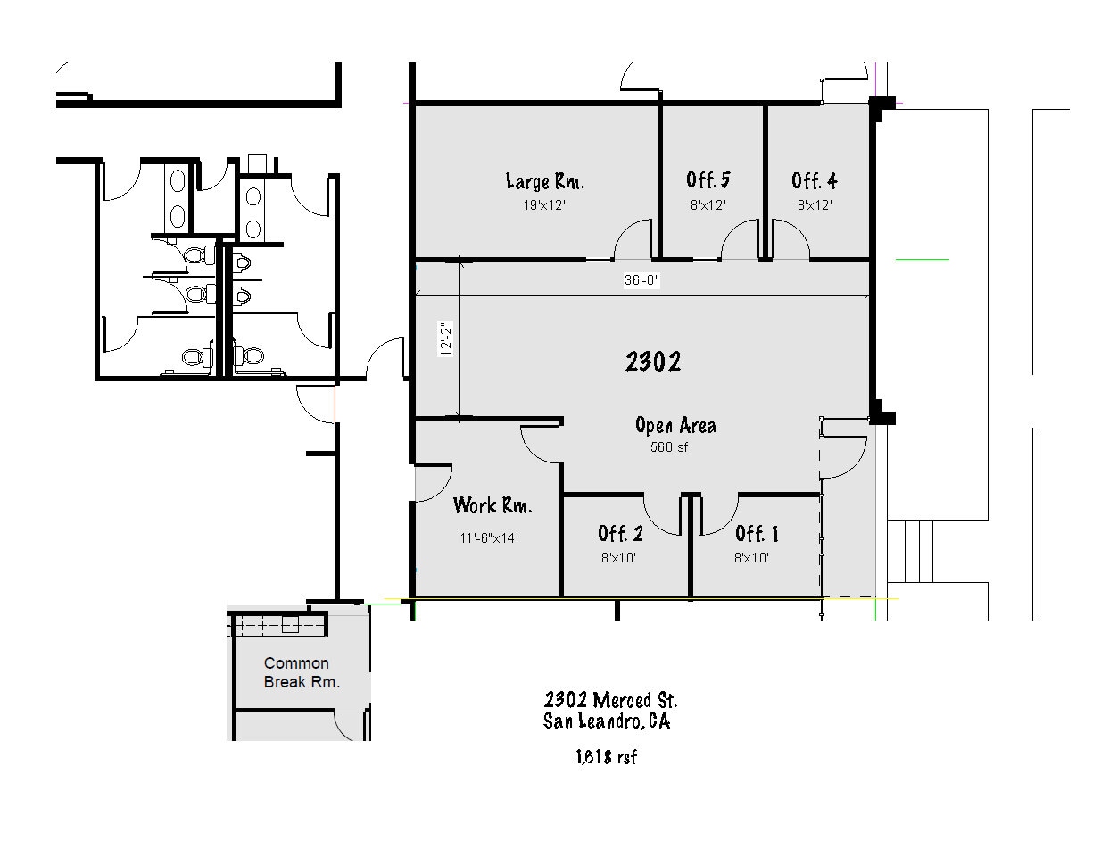 1821-1827 Marina Blvd, San Leandro, CA à louer Plan d’étage– Image 1 sur 1