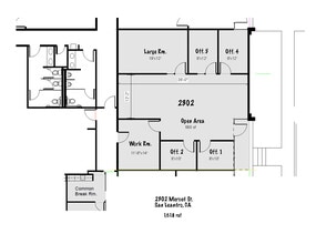 1821-1827 Marina Blvd, San Leandro, CA à louer Plan d’étage– Image 1 sur 1