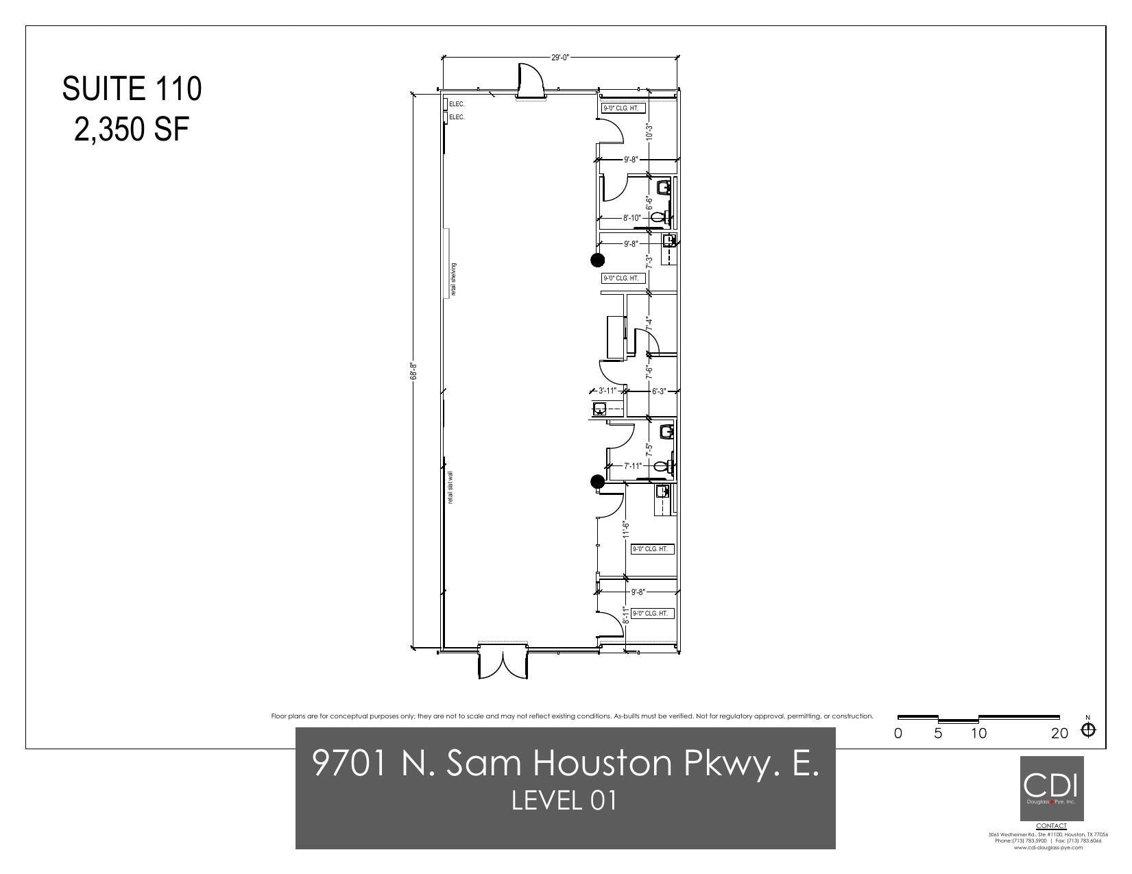 9701 N Sam Houston Pky, Humble, TX à louer Plan d’étage– Image 1 sur 1
