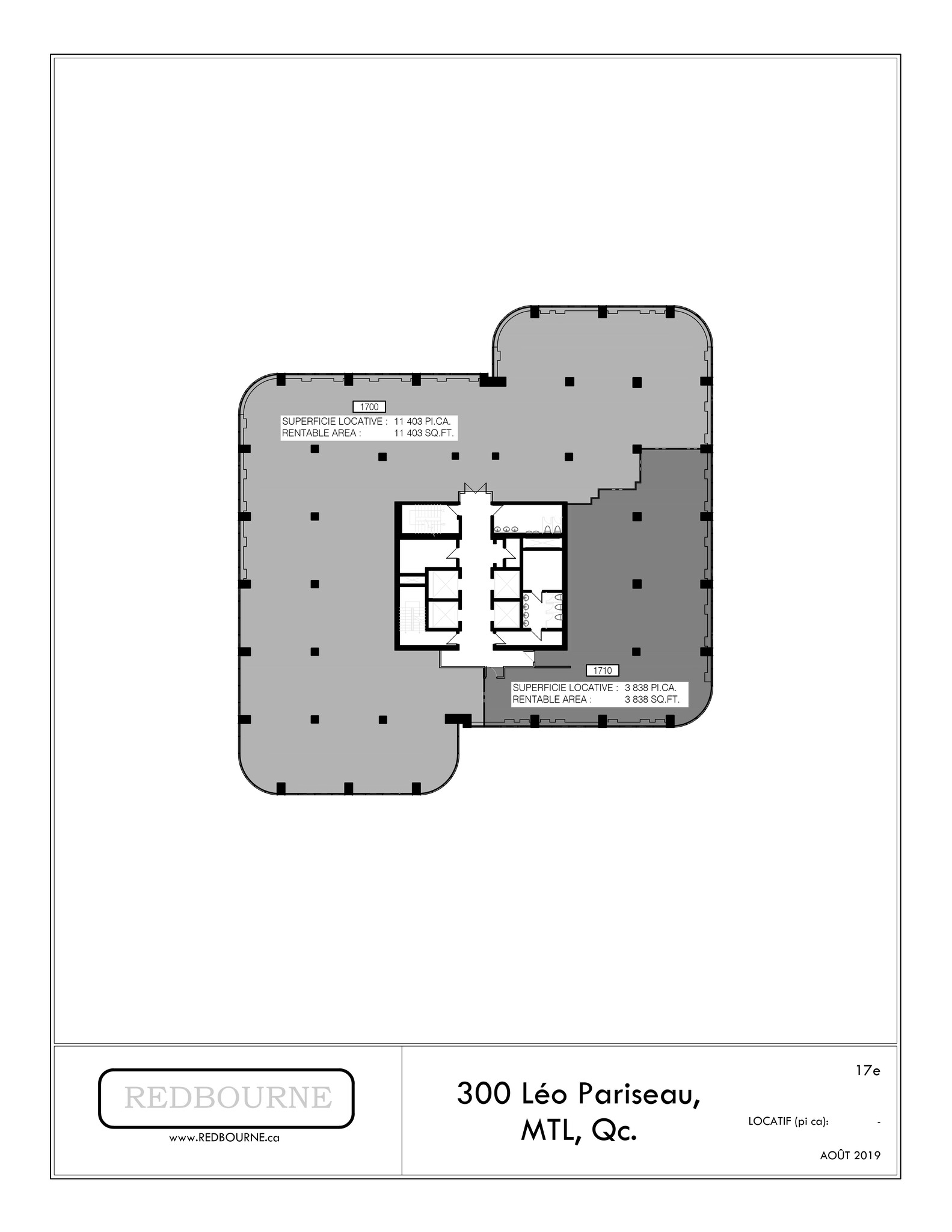 300 Rue Léo-Pariseau, Montréal, QC à louer Plan de site– Image 1 sur 1