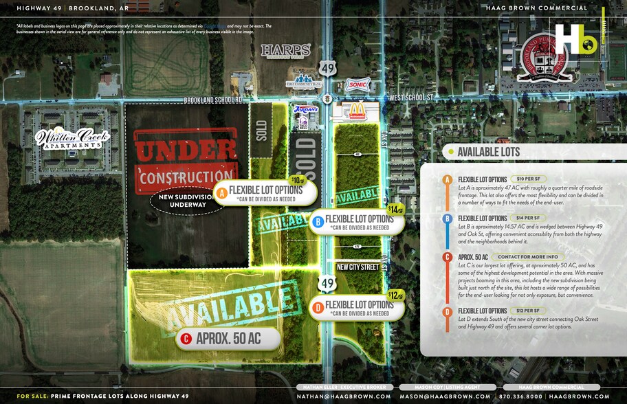 101 Darr St, Brookland, AR à vendre - Aérien – Image 1 sur 3