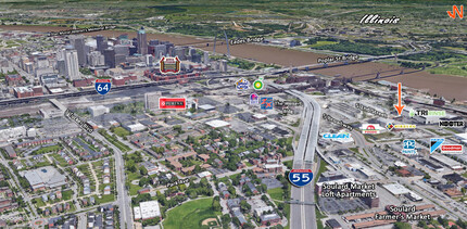 1316 S 2nd St, Saint Louis, MO - VUE AÉRIENNE  vue de carte