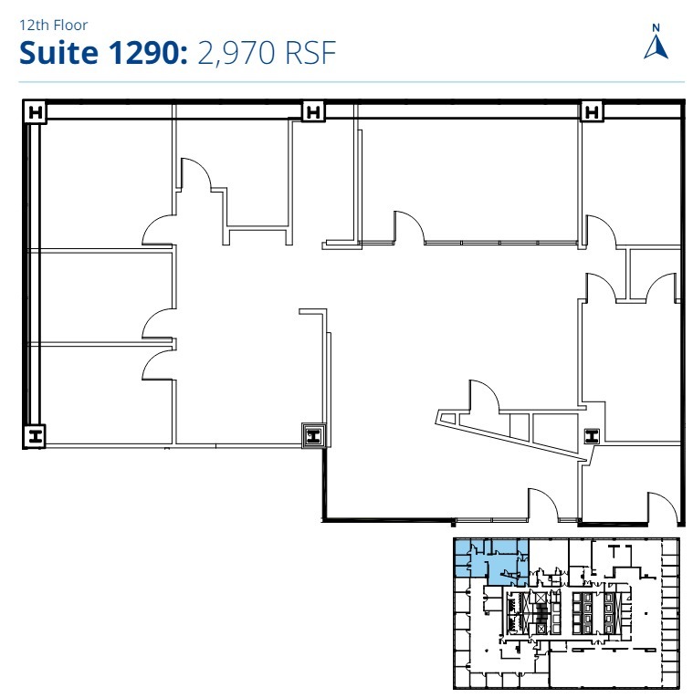 1100 Superior Ave E, Cleveland, OH à louer Plan d’étage– Image 1 sur 1