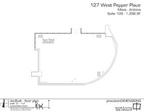 127 W Pepper Pl, Mesa, AZ à louer Plan d’étage– Image 1 sur 2