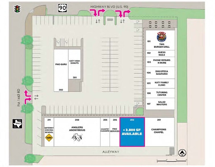 6193 US-90 Bus, Katy, TX à louer - Plan de site – Image 2 sur 3