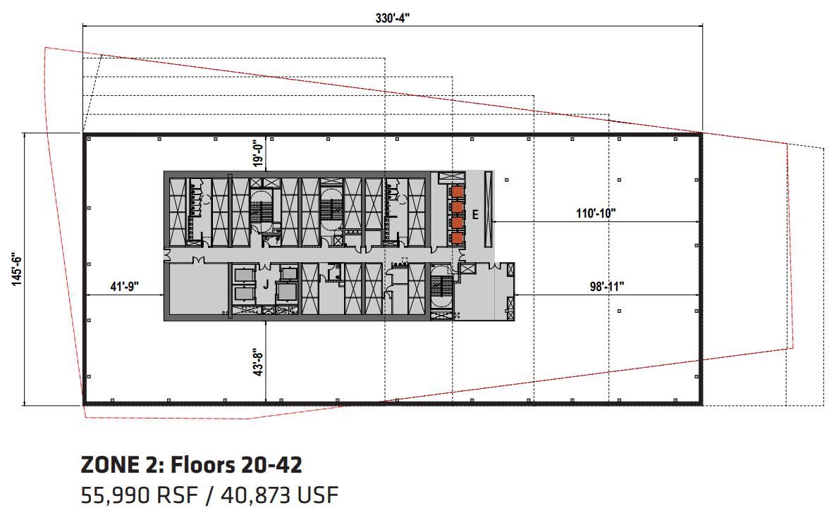 2 World Trade Center, New York, NY à louer Plan d’étage– Image 1 sur 1