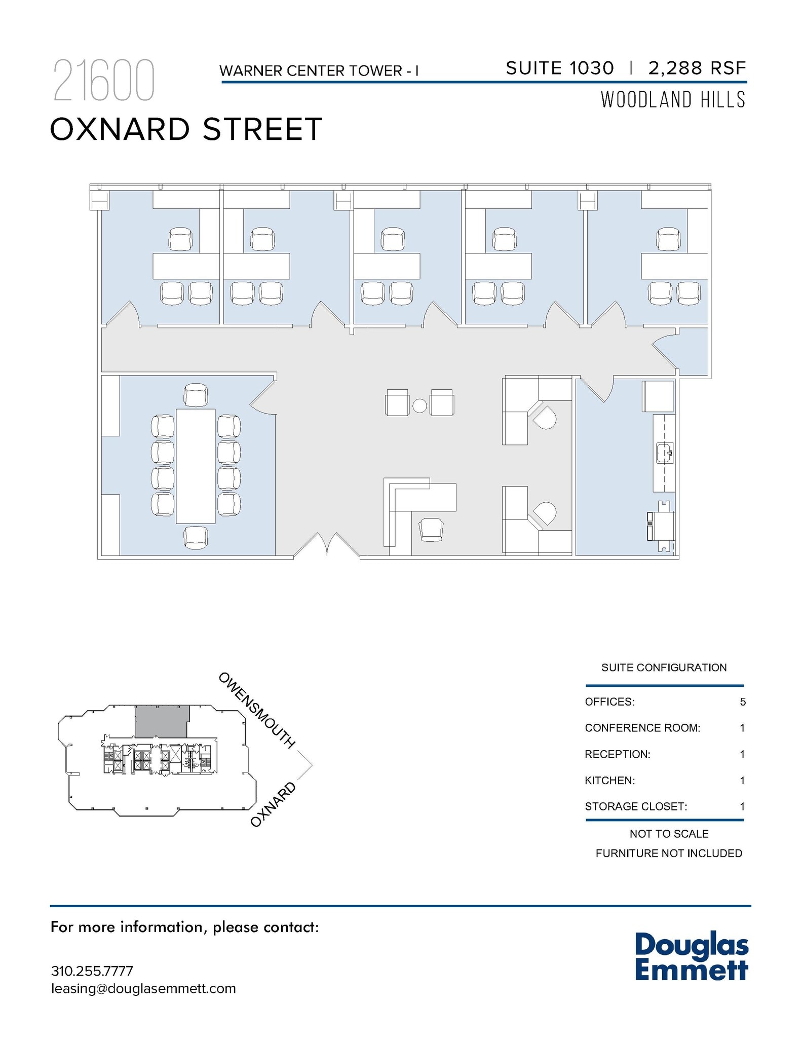 21600 Oxnard St, Woodland Hills, CA à louer Plan d’étage– Image 1 sur 1