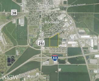 Plus de détails pour NEQ OF I-88 & ROUTE 25, Rochelle, IL - Terrain à vendre