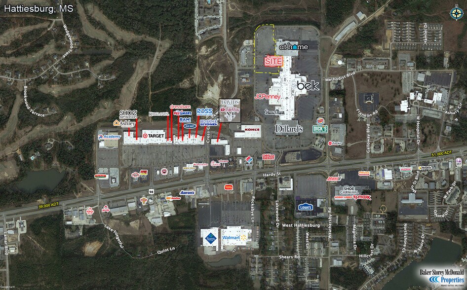 1000 Turtle Creek Dr, Hattiesburg, MS à louer - Aérien – Image 3 sur 9
