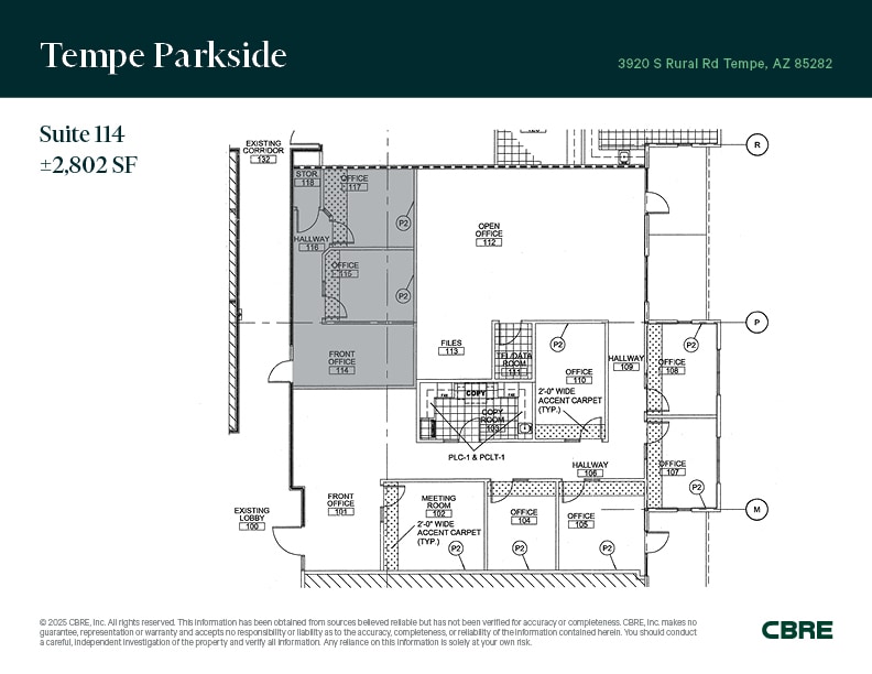 3920 S Rural Rd, Tempe, AZ à louer Plan d’étage– Image 1 sur 1