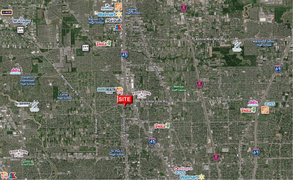 7272 N Shepherd Dr, Houston, TX à louer - Aérien – Image 3 sur 3