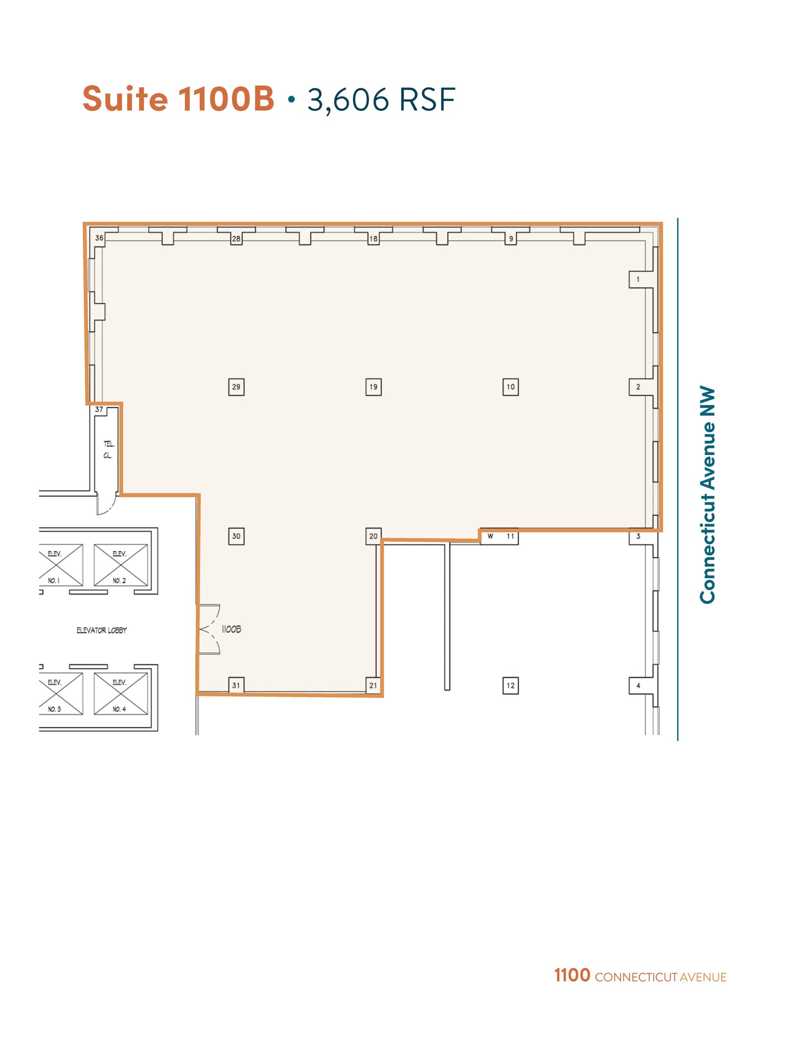1100 Connecticut Ave NW, Washington, DC à louer Plan d’étage– Image 1 sur 3