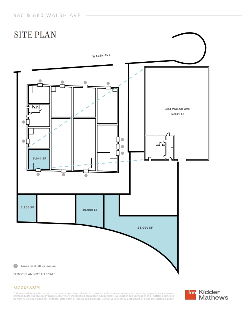 650-696 Walsh Ave, Santa Clara, CA à louer Plan de site– Image 1 sur 1