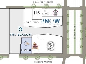 616 Okeefe Ave, New Orleans, LA à louer Plan de site– Image 2 sur 3