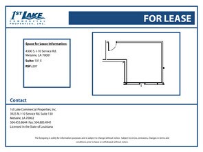 4300 S I-10 Service Rd, Metairie, LA à louer Plan d’étage– Image 1 sur 1