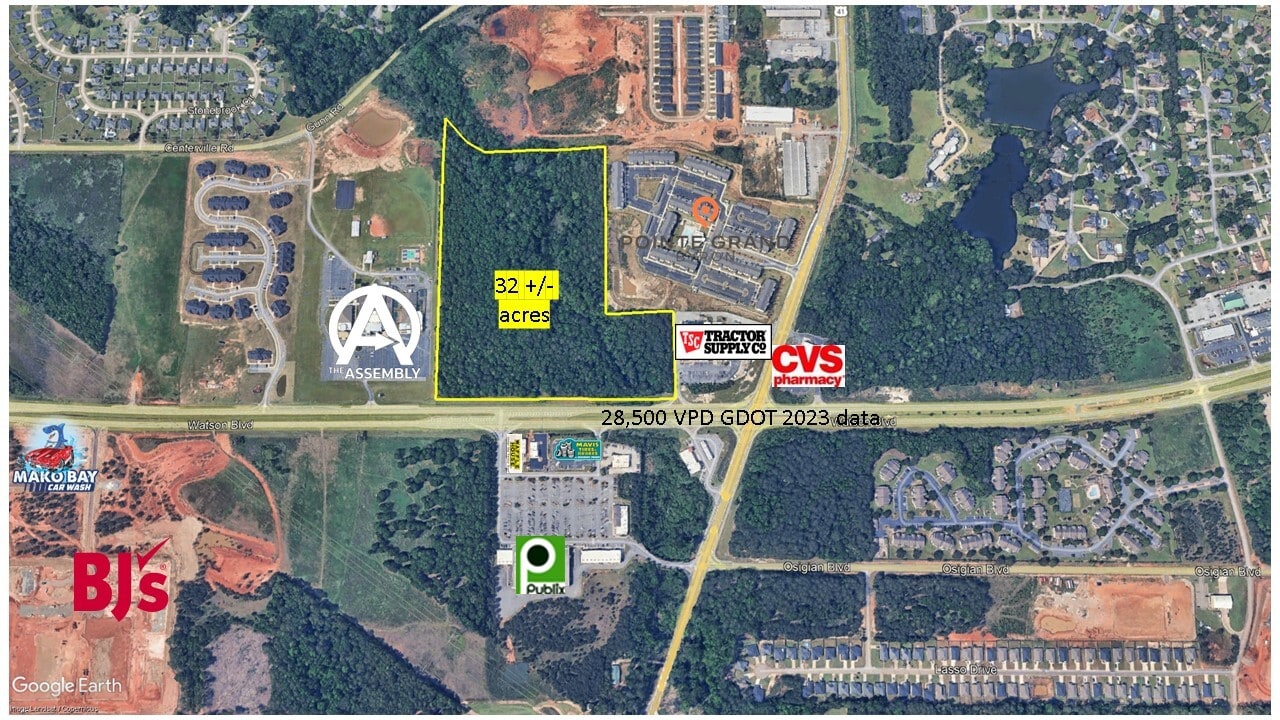 6021 Watson Boulevard, Byron, GA à vendre Aérien– Image 1 sur 2