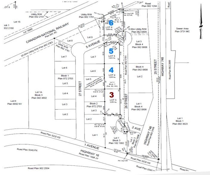 220 26 St, Edson, AB à vendre - Plan de site – Image 2 sur 2
