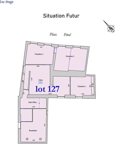 Local commercial dans Paris à vendre - Plan d’étage – Image 3 sur 3