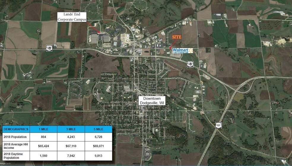 601 E Leffler St, Dodgeville, WI à vendre - Aérien – Image 2 sur 3