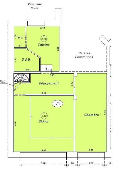 61 Boulevard Mortier, Paris à vendre - Plan d’étage – Image 2 sur 6